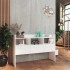 Aparador de madera contrachapada blanco brillante 105x30x70