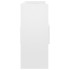 Aparador de madera contrachapada blanco brillante 105x30x70