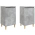 Mesitas de noche 2 uds madera gris hormigón 40x35x70