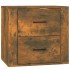 Mesita de noche de pared color roble ahumado 50x36x47