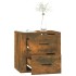 Mesita de noche de pared color roble ahumado 50x36x47