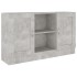 Aparador de madera contrachapada gris hormigón 120x30,5x70