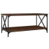 Mesa de centro madera y hierro roble marrón 100x50x45