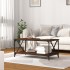 Mesa de centro madera y hierro roble marrón 100x50x45