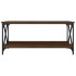 Mesa de centro madera y hierro roble marrón 100x50x45