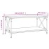 Mesa de centro madera y hierro roble marrón 100x50x45