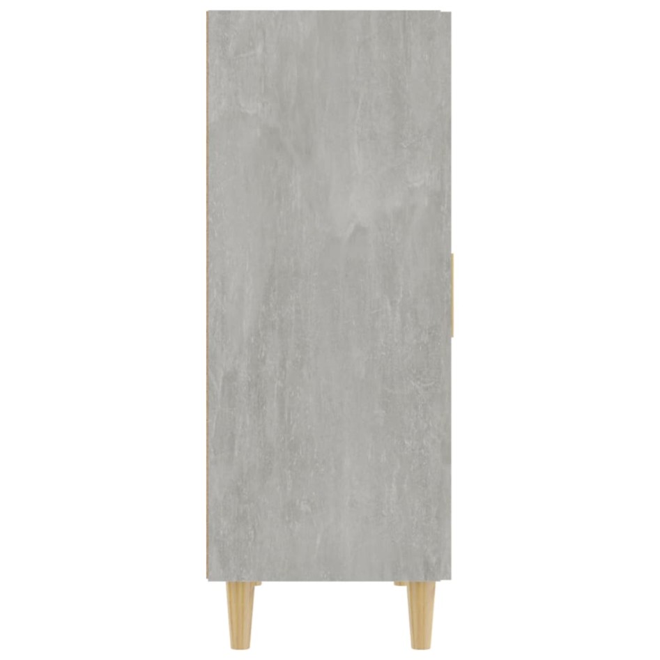 Aparador de madera contrachapada gris hormigón 70x34x90