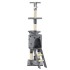 Rascador para gatos con poste de sisal 138 cm huellas