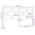 Cabecero de cama madera maciza de pino blanco 186x4x100