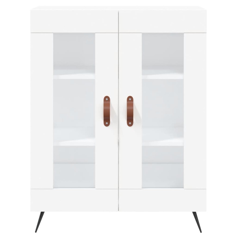 Aparador de madera de ingeniería blanco 69,5x34x90