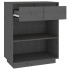 Mesa consola de madera maciza de pino gris 60x34x75