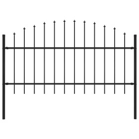 Valla de jardín con puntas acero negro (1-1,25)x1,7