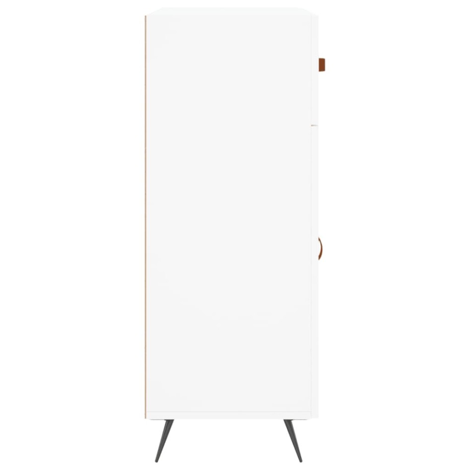 Aparador de madera de ingeniería blanco 69,5x34x90