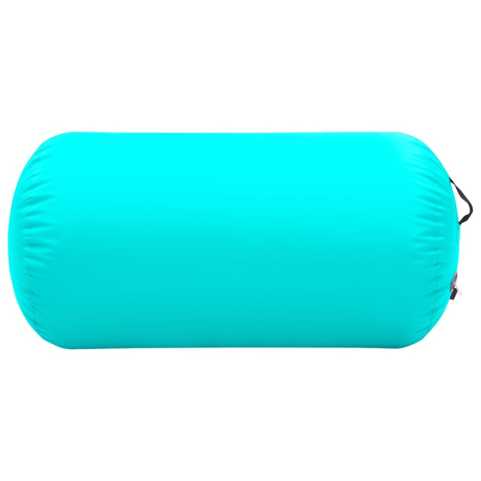 Rollo hinchable de gimnasia con bomba PVC verde 120x90