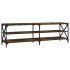 Mueble de TV madera contrachapada roble ahumado 160x40x50