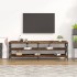 Mueble de TV madera contrachapada roble ahumado 160x40x50