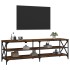 Mueble de TV madera contrachapada roble ahumado 160x40x50