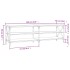 Mueble de TV madera contrachapada roble ahumado 160x40x50