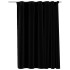 Cortina opaca con ganchos look de lino negro 290x245