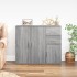 Aparador de madera contrachapada gris Sonoma 91x29,5x75