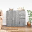 Aparador de madera contrachapada gris Sonoma 91x29,5x75 cm