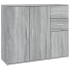 Aparador de madera contrachapada gris Sonoma 91x29,5x75