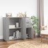 Aparador de madera contrachapada gris Sonoma 91x29,5x75