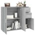 Aparador de madera contrachapada gris Sonoma 91x29,5x75
