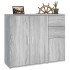 Aparador de madera contrachapada gris Sonoma 91x29,5x75