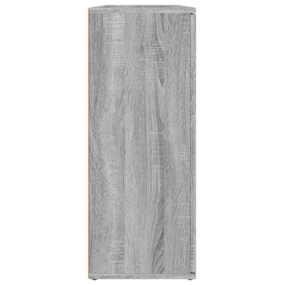 Aparador de madera contrachapada gris Sonoma 91x29,5x75