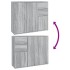 Aparador de madera contrachapada gris Sonoma 91x29,5x75
