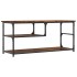 Mueble de TV contrachapada y acero roble ahumado 103x38x46,5