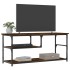 Mueble de TV contrachapada y acero roble ahumado 103x38x46,5