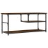 Mueble de TV contrachapada y acero roble ahumado 103x38x46,5