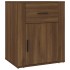 Mesita de noche madera contrachapada marrón roble 50x36x60