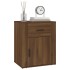 Mesita de noche madera contrachapada marrón roble 50x36x60