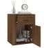 Mesita de noche madera contrachapada marrón roble 50x36x60