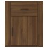 Mesita de noche madera contrachapada marrón roble 50x36x60