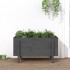 Arriate elevado de jardín madera maciza pino gris 101x50x57