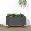 Arriate elevado de jardín madera maciza pino gris 101x50x57 cm