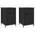 Mesitas de noche 2 uds madera contrachapada negro 40x42x60