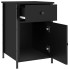 Mesitas de noche 2 uds madera contrachapada negro 40x42x60