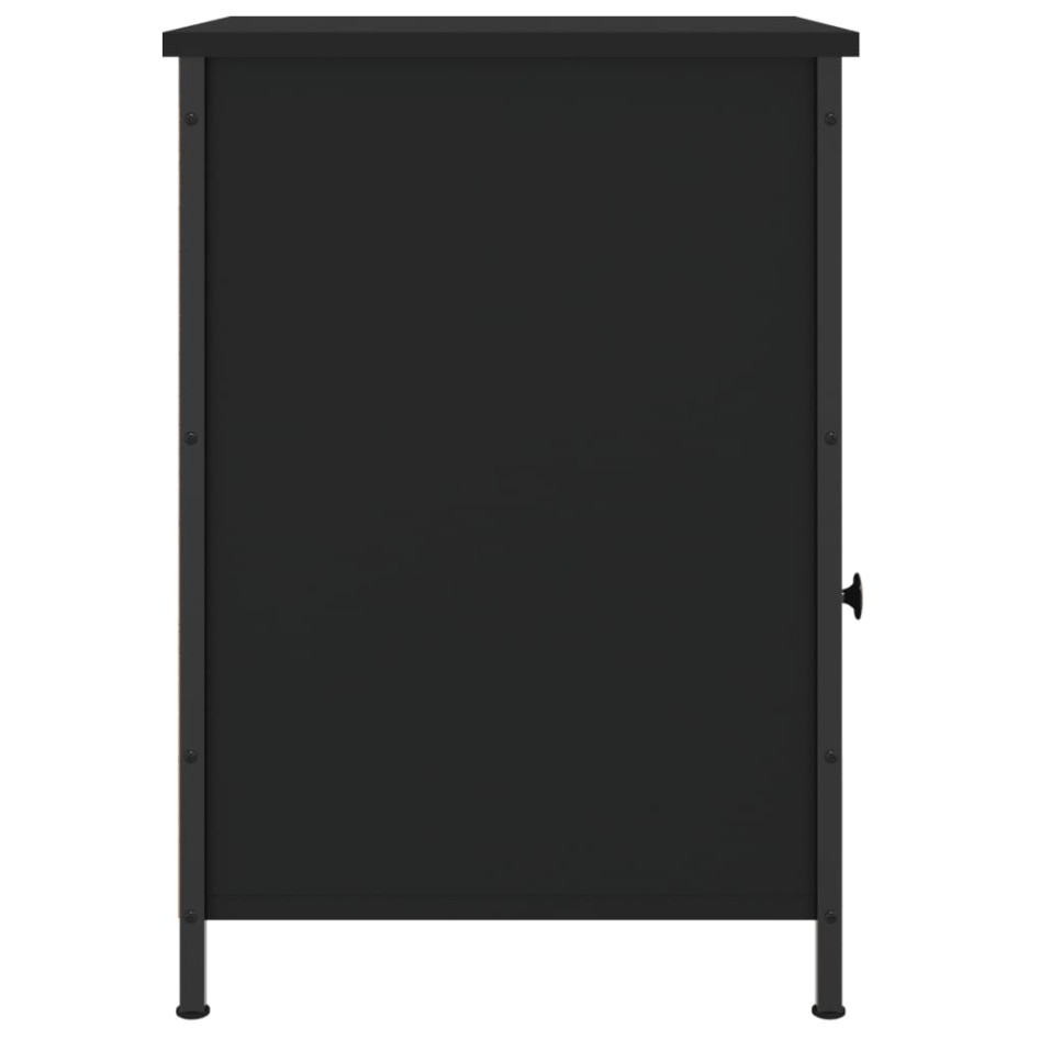 Mesitas de noche 2 uds madera contrachapada negro 40x42x60