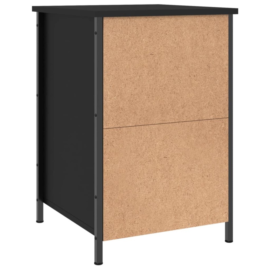 Mesitas de noche 2 uds madera contrachapada negro 40x42x60