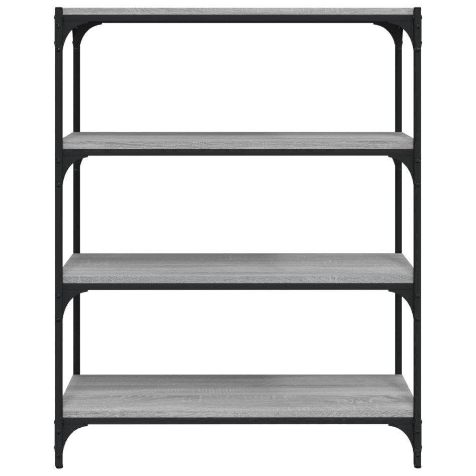 Estantería contrachapada y acero gris Sonoma 80x33x100