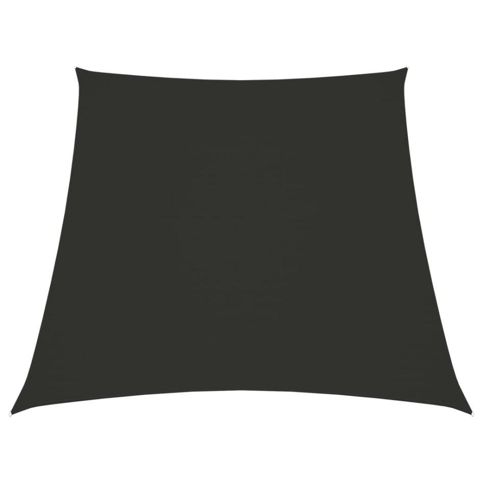 Toldo de vela trapezoidal de tela oxford gris antracita 3/5x4