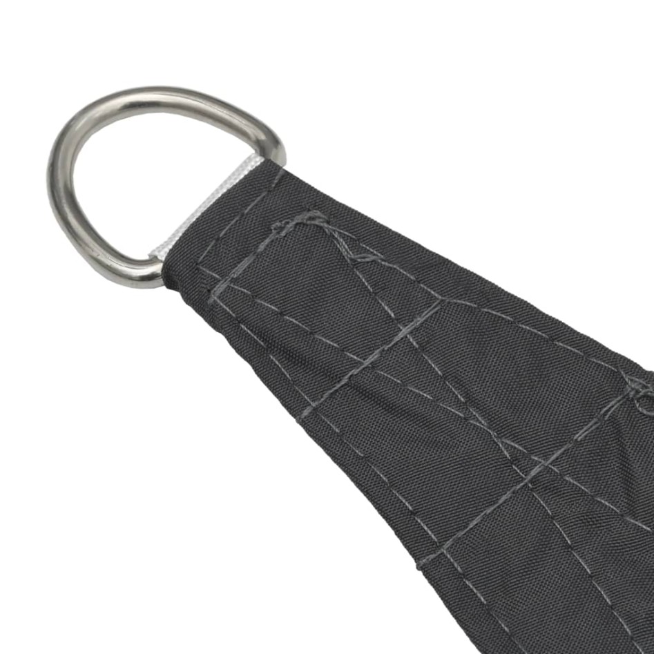 Toldo de vela trapezoidal de tela oxford gris antracita 3/5x4