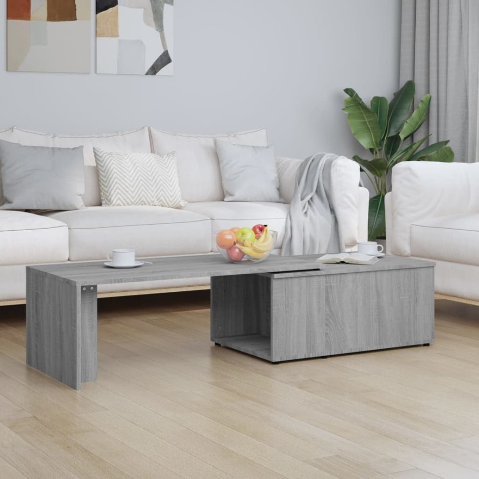 Mesa de centro de madera contrachapada gris Sonoma 150x50x35