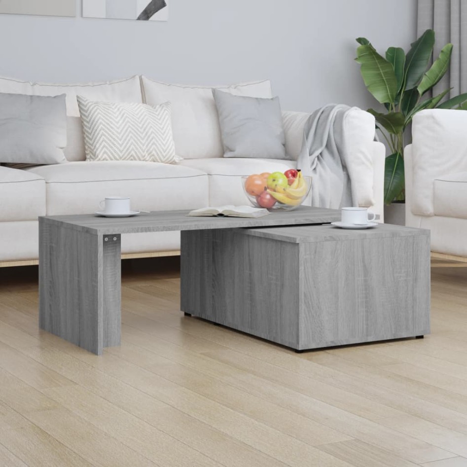 Mesa de centro de madera contrachapada gris Sonoma 150x50x35