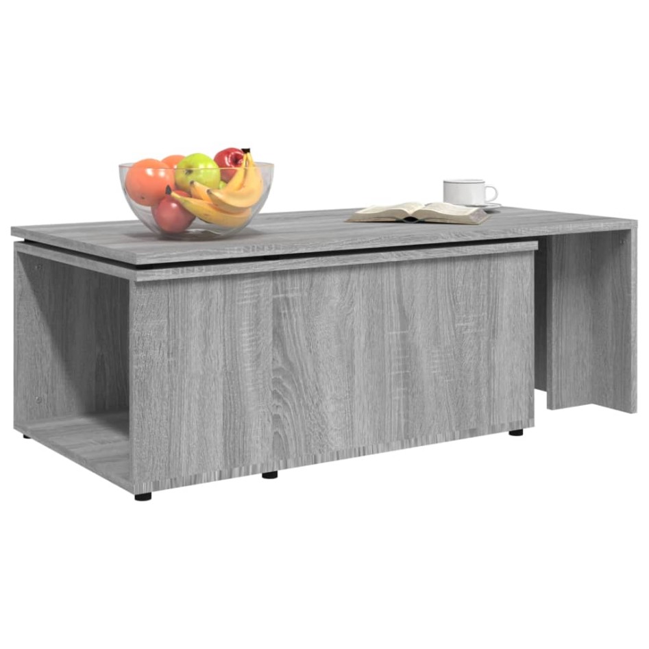 Mesa de centro de madera contrachapada gris Sonoma 150x50x35